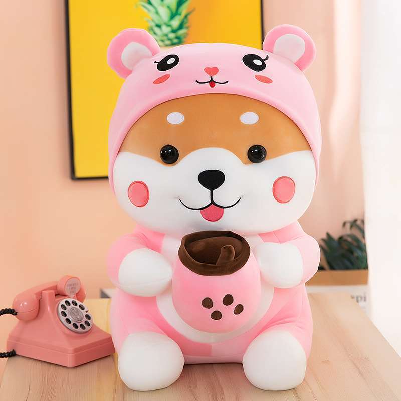 Milk Tea Dog Plush Toy